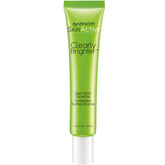 Garnier SkinActive Clearly Brighter bottle highlighting a brightening skincare routine for even skin tone.
