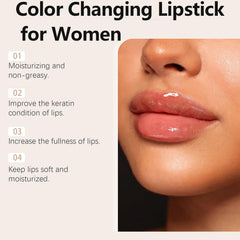 Gartiage PH color-changing lipstick swatch reflects personalized shade.