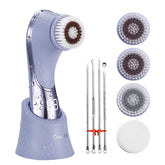 Gaurins face cleansing brush with four heads for versatile daily cleansing