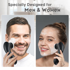 Gaurins facial cleansing brush with two exfoliating heads for texture refinement