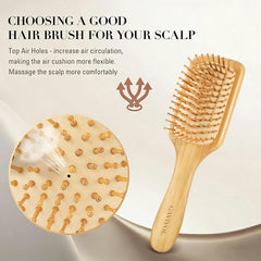 GAVIVOL bamboo brush offers scalp massage during routine care