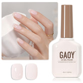 GAOY Jelly Nude Gel Nail Polish bottle with translucent pink shade for at-home nail art.