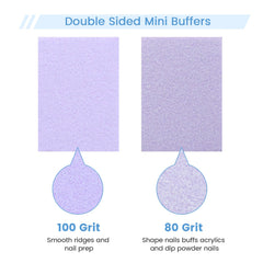 GAZEPPLUS nail buffer close-up shows rough surface for effective filing.