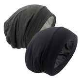 GB Selected Silk Satin Lined Bonnet on head protects hair overnight.