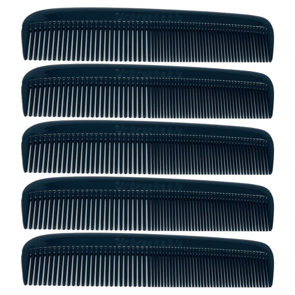 G.B.S GENTS pocket comb black with round teeth for smooth grooming