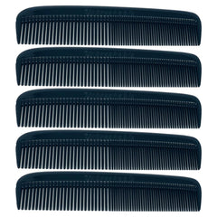 G.B.S GENTS pocket comb black with round teeth for smooth grooming