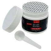 G.B.S Gents Styptic Powder bottle with quick minor-bleed control for shaving.