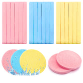 Gddochn compressed facial sponge pink closeup showing soft texture for gentle makeup removal.