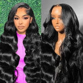 Gearina 13x6 lace-front wig in natural body-hair for seamless daily styling.