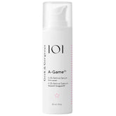 Geek & Gorgeous A-Game 20 serum bottle highlights a concentrated formula for smoother skin.