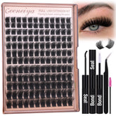Geeneiya 200D full lash clusters kit for at-home salon-quality results.