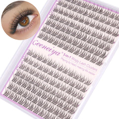 Geeneiya Clear Band lash clusters 9-11mm blend seamlessly for a natural everyday look.
