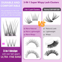 Geeneiya D-curl lash clusters create a soft curl with wispy definition.