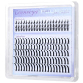 Geeneiya spikes lash clusters closeup showing defined wispy lashes for layered drama.