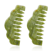 Geiserailie jade comb for head massage and relaxing scalp relief.