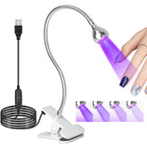 Geisofu gooseneck UV lamp with clip base for secure at-desk curing