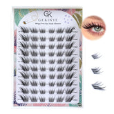 Gekinye Fox Eye lash clusters create a natural look for left and right eyes.