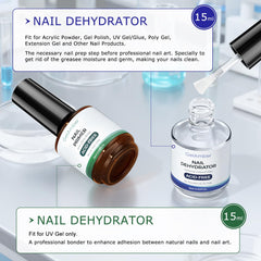 GELAMBER primer de uñas, prepara la superficie para un acabado duradero.