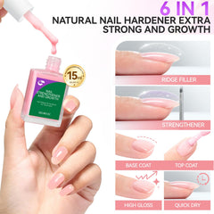 Gelike EC nail growth and strengthening effect over time