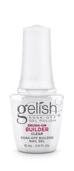 Gelish Brush-On Builder Gel: aplicación con pincel para acabado liso y controlado.