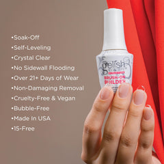 Textura auto-nivelante de Gelish facilita aplicación suave y sin burbujas.