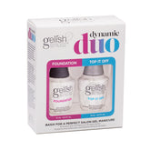 Gelish Dynamic Duo foundation base gel bottle showing strong adhesion and smooth application.