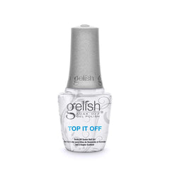 Gelish Top It Off aporta brillo alto y durabilidad para la manicura.