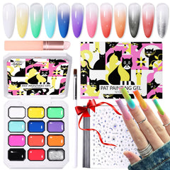 GELLAKTIK, paleta de 12 colores para ombré suave y duradero.