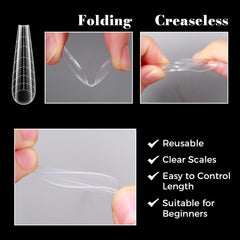 GELLAKTIK ABS material dual forms are durable and leave no residue on nails.