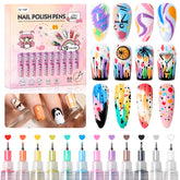 GELLAKTIK set de bolígrafos para uñas con punta 0,5 mm para detalles precisos.