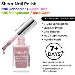 GELLEN 4-in-1 swatch highlights brightness and correction for dull nails.