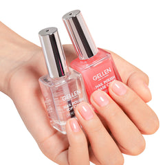 GELLEN capa base transparente: base rápida para uñas limpias y duraderas.