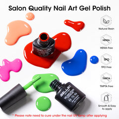 Gellen capa superior brillante realza color y brillo.