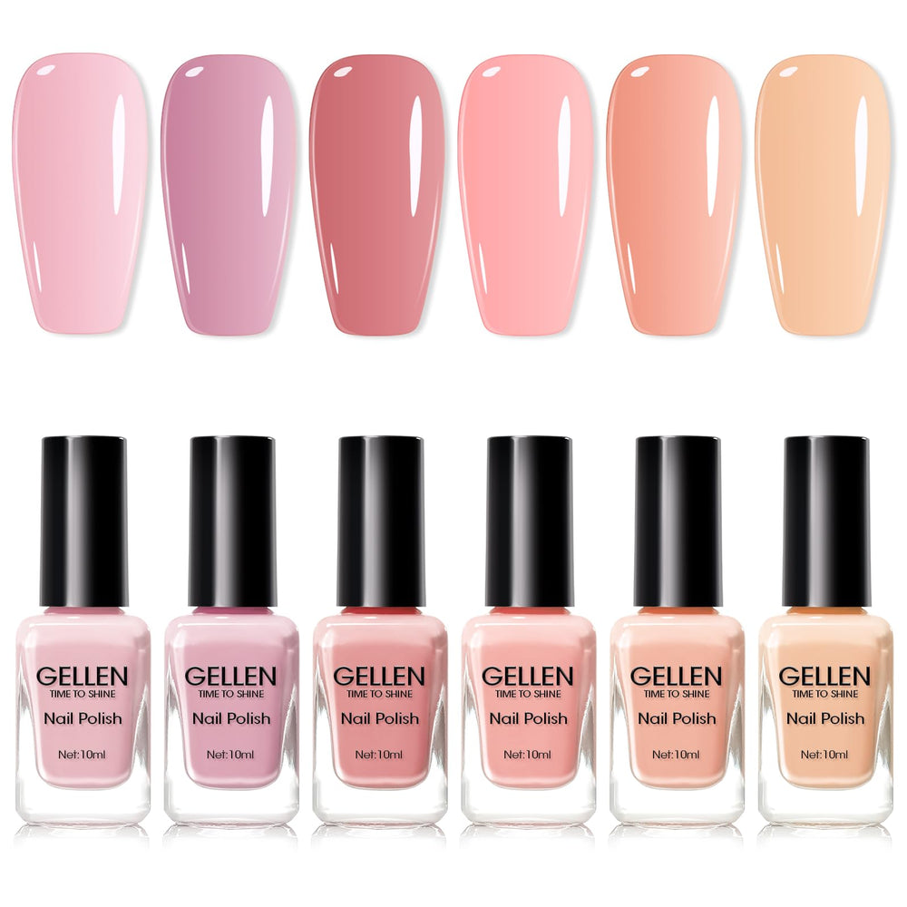 GELLEN Esmalte nude set color 01 para un acabado natural y secado rápido