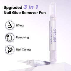 GELLEN Remover Pen showing one-handed use for press-on nails