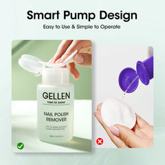 Gellen Nail Polish Remover delivers quick removal for regular polishes in seconds.