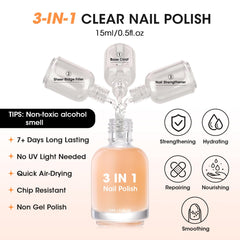 GELLEN Nail Strengthener with Ridge Filler supports healthier growth and prevents yellowing.