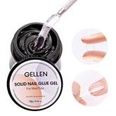 Gellen pegamento uñas gel sólido en botella, adhesión suave y profesional.