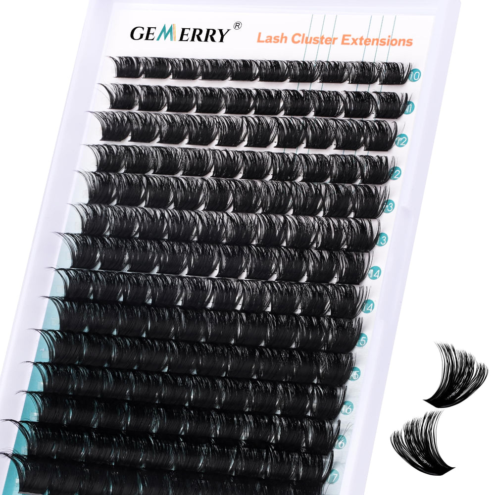 GEMERRY eyelash clusters tray with 280pcs for versatile DIY looks.