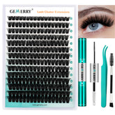 GEMERRY eyelash extension kit thick curl clusters for dramatic, long-lasting lash looks