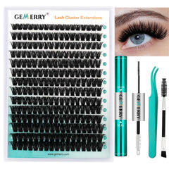 GEMERRY eyelash extension kit thick curl clusters for dramatic, long-lasting lash looks