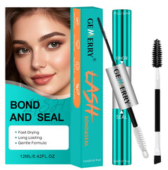 GEMERRY lash bond and seal dual-ended design for even application and long-lasting clusters.