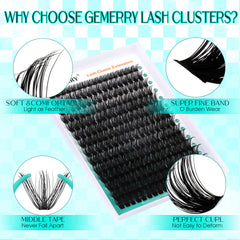 GEMERRY Wider band clusters for a fuller lash appearance