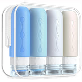 Gemice travel bottles leakproof cap keeps liquids secure during travel.