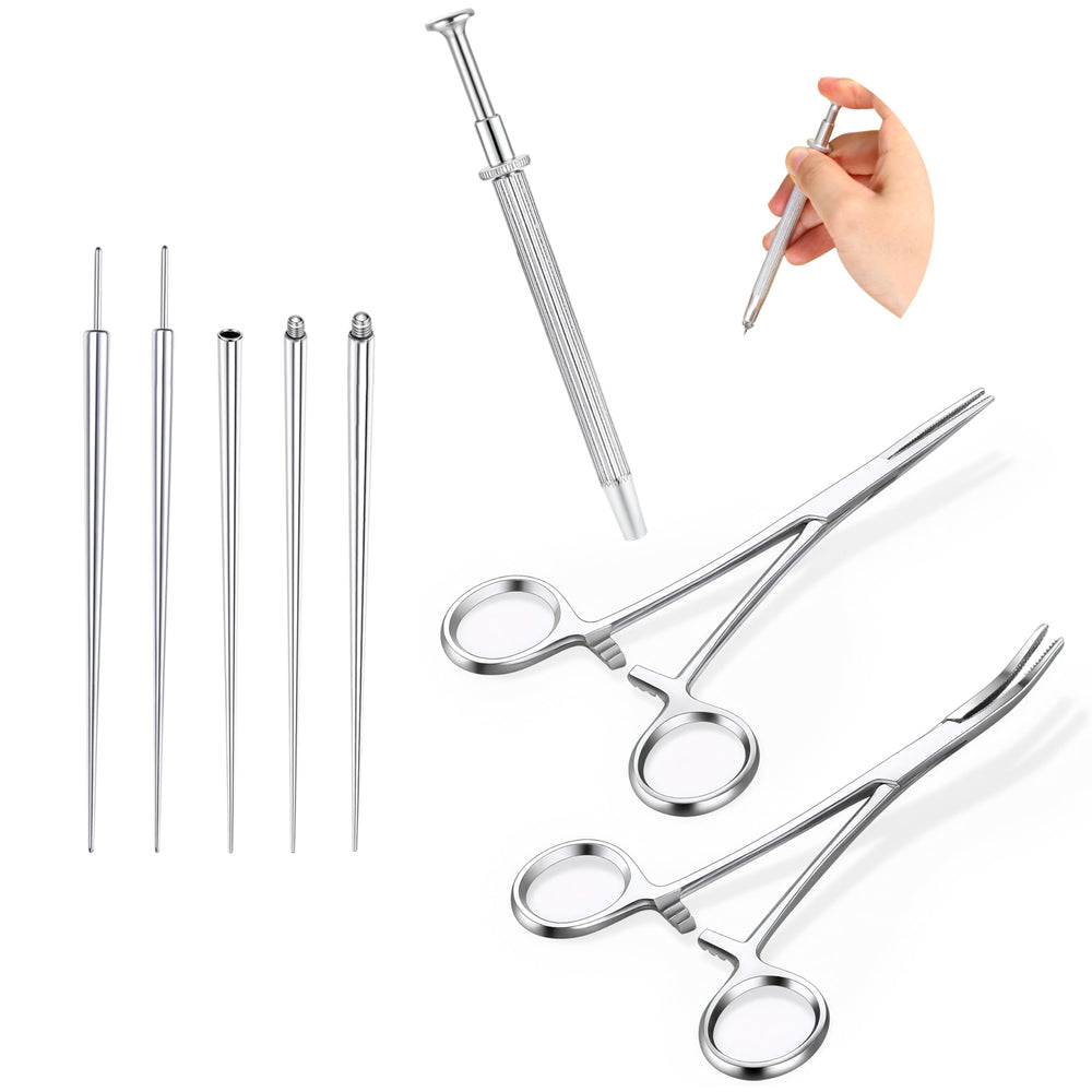 GEMQUEEN pinzas taper curvas para inserciones seguras y cambios fáciles de joyería.