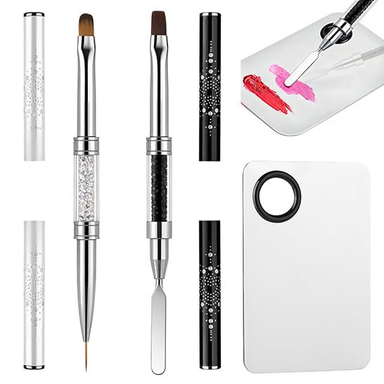 Gemsanva double-ended nail art brush set for precise lines and details.