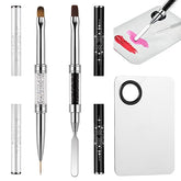 Gemsanva double-ended nail art brush set for precise lines and details.