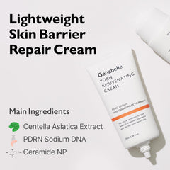Genabelle PDRN Rejuvenating Cream texture on skin promotes quick absorption.