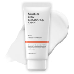 Genabelle PDRN Rejuvenating Cream tube applied for smooth, hydrated skin.