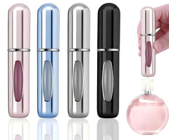 Generic 4-pcs travel perfume set in four colors, ideal for on-the-go fragrance refills